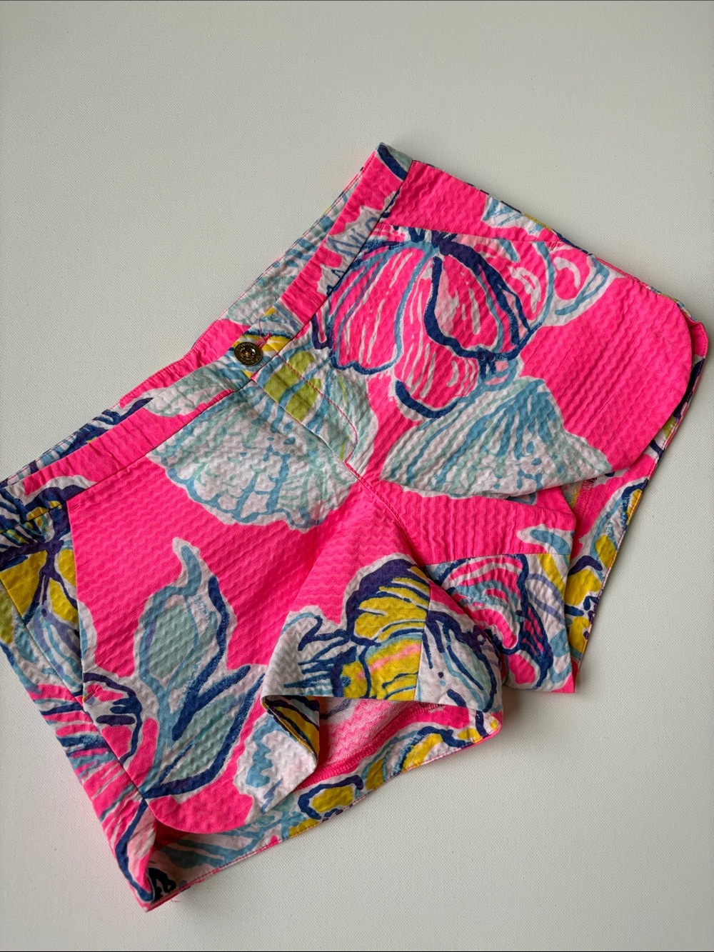 Lilly Pulitzer Neon Pink Floral 3.5” inseam Shorts